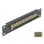 Patch panel fibra ottica DeLOCK 10 pollici 12 porte SC simplex beige 1U nero