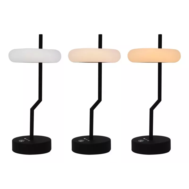Techly I-LAMP-TABLE2 lampada da tavolo con sorgente luminosa non sostituibile 2 W LED nero, bianco