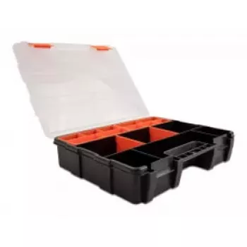Scatola portautensili DeLOCK 18416 21 scomparti 290x220x60mm arancione nero