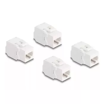 Modulo Keystone DeLOCK 86051 piatto RJ-45 bianco 4 pezzi