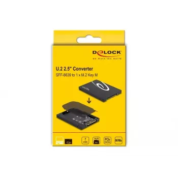 Custodia per SSD DeLOCK 63379 nero M.2 supporto per 1 unità