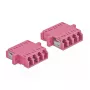 Delock 86542 giunto per fibra ottica LC Quad Multimode, viola, 2 pz
