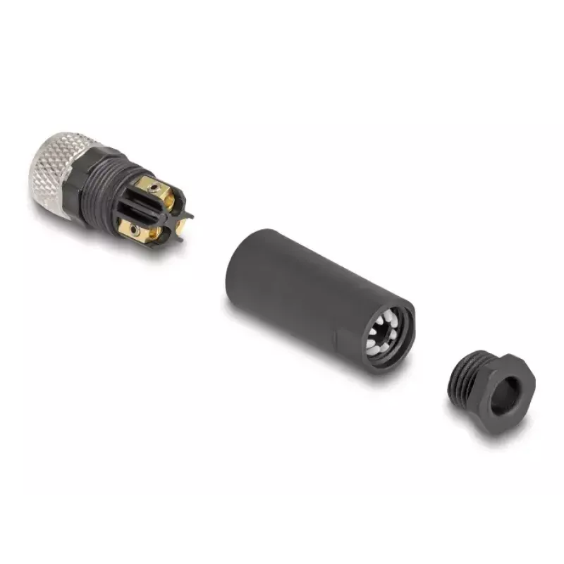 Connettore DeLOCK M8 codifica A 3 poli femmina connessione a vite