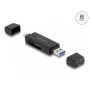 Lettore di schede DeLOCK 91004 USB 3.2 Gen 1 Type-A Type-C nero