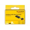 Lettore di schede DeLOCK 91002 USB nero MicroSD SD SDHC SDXC 5000 Mbit/s