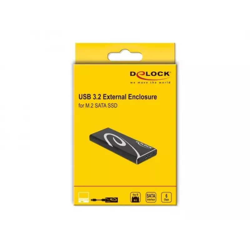 Case per SSD DeLOCK 42007 nero M.2