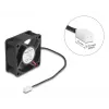 Ventola per case DELOCK 67289 6 cm, cuscinetto a sfere, 0,71 m³/h, 5 V DC, nero