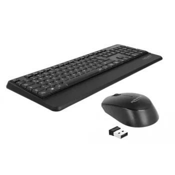 Tastiera mouse inclusi DeLOCK 12674 universale RF wireless QWERTZ tedesco nero