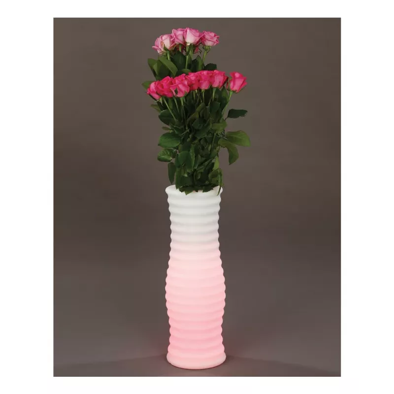 Techly I-LED vaso da fiori bianco plastica 1 pz.