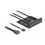 Pannello frontale DeLOCK 3,5 pollici USB 3.2 Gen 1 2 x USB Type-A HD-Audio