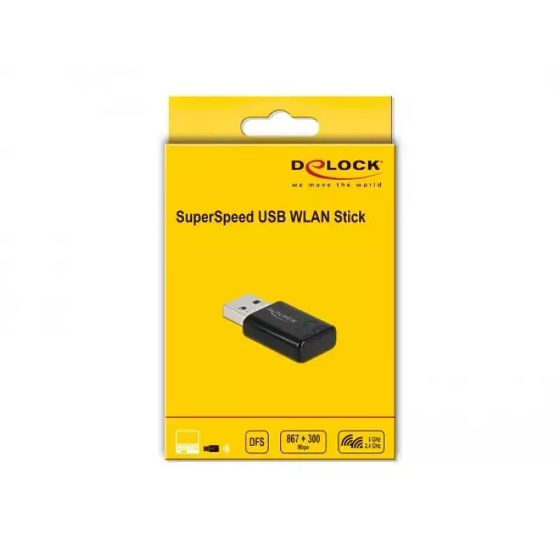 Scheda di rete DeLOCK 12550 WLAN USB dual band Wi-Fi 5