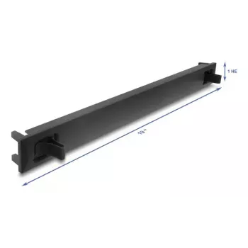 Pannello cieco per rack DELOCK 67208, plastica ABS, nero, 1U