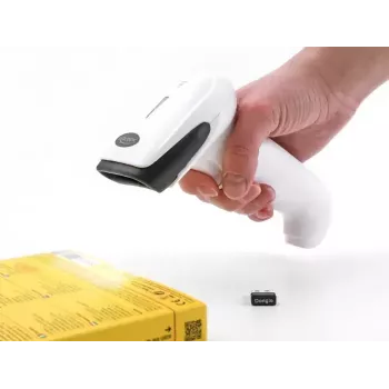 Lettore di codici a barre portatile DeLOCK 90587 1D 2D wireless Bluetooth USB bianco