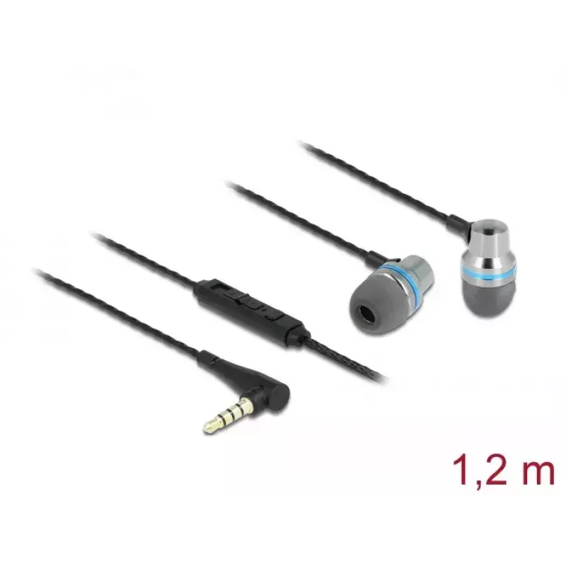 Cuffia DeLOCK 27183 auricolari in-ear jack 3,5 mm microfono controllo del volume