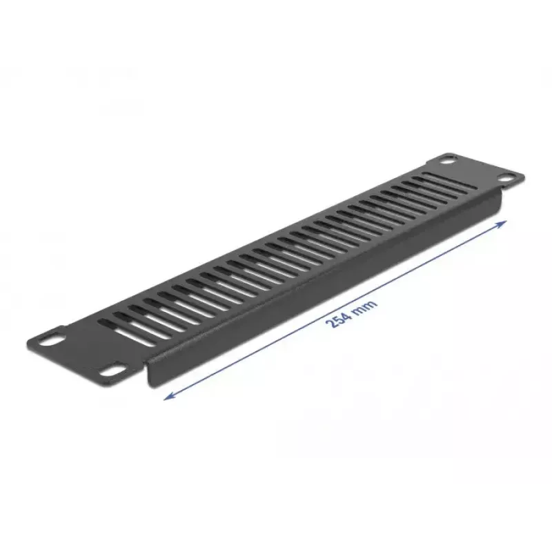 Pannello cieco ventilato DeLOCK armadio di rete 10 pollici pannello verticale 1U nero