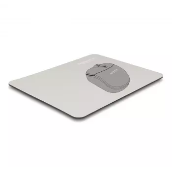 DELOCK 12147 Tappetino per mouse grigio 180x220 mm gomma antiscivolo
