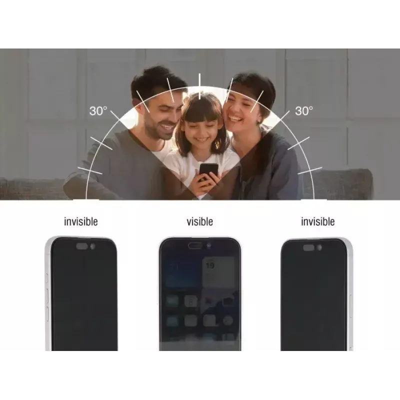 Protezione display/retro in vetro temperato privacy per Apple iPhone 16 — DELOCK 81281, antishock e antigraffio, nero/trasparente, 1 pezzo