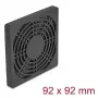 Griglia per ventola DELOCK 67312, ABS nero, 96,5×96,5 mm, schema di montaggio 92,5×92,5 mm
