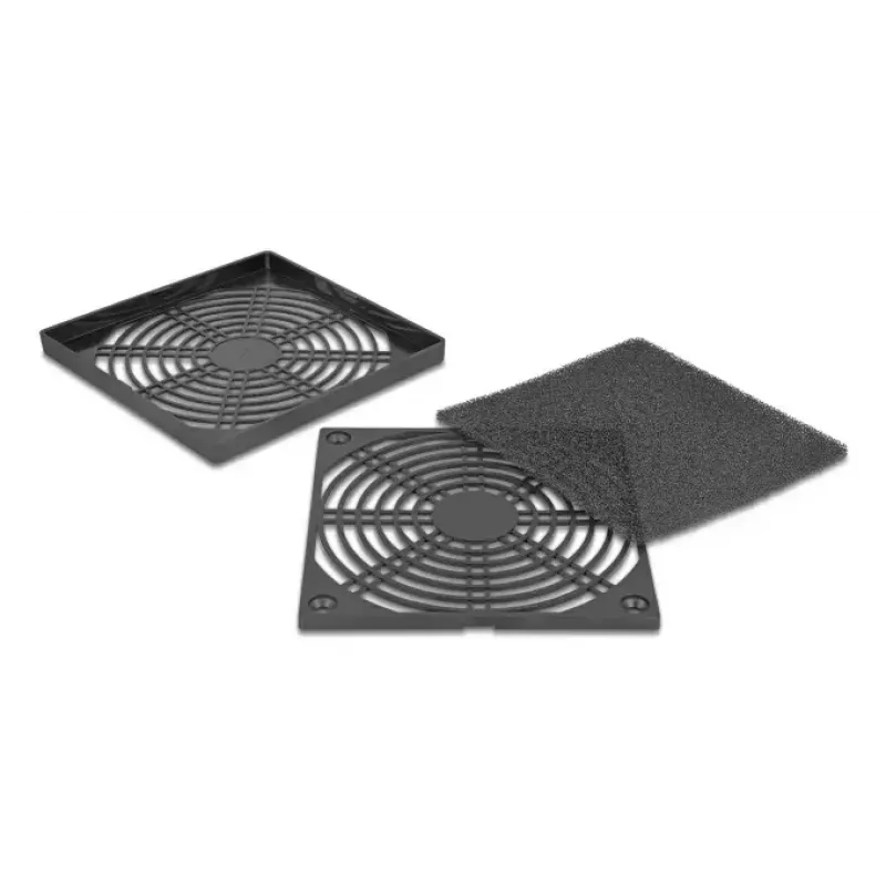 Delock 67313 griglia per ventola con filtro antipolvere 120 x 120 mm, nera