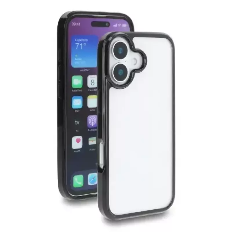 Custodia protettiva per iPhone 17 di DELOCK, nero trasparente, compatibile con schermo da 16 cm (6,3