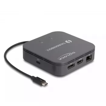 DeLOCK docking station mini Thunderbolt 3 8K DisplayPort HDMI USB LAN audio PD 3.0