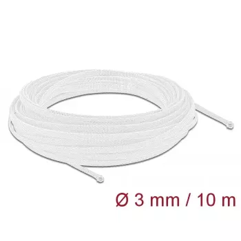 Guaina a treccia DeLOCK 20692 10 m x 3 mm bianco
