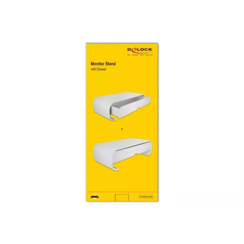 Supporto per monitor DeLOCK 18324 con cassetto bianco