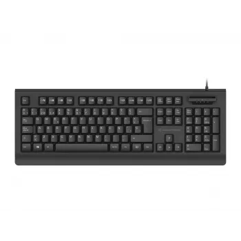 Tastiera USB CONCEPTRONIC con lettore di smart card KAYNE01IT — Full-Size 105 tasti, layout italiano, con filo, cavo 1,5 m, nero