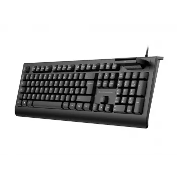 Tastiera USB CONCEPTRONIC con lettore di smart card KAYNE01IT — Full-Size 105 tasti, layout italiano, con filo, cavo 1,5 m, nero