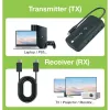 Techly IDATA USBC-HUB5WL AV extender trasmettitore e ricevitore AV nero
