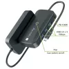 Techly IDATA USBC-HUB5WL AV extender trasmettitore e ricevitore AV nero