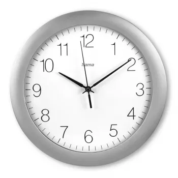 Hama Teneriffa orologio analogico rotondo argento, bianco