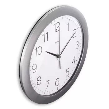 Hama Teneriffa orologio analogico rotondo argento, bianco