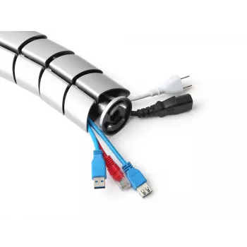 Guaina passacavi Equip cable management spine a doppio canale argento