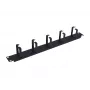 Equip pannello di gestione cavi 19 inch 1HE con 5 staffe in metallo, nero
