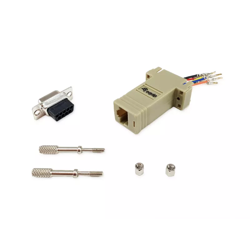 Adattatore Equip DB9 su RJ45 femmina seriale grigio 72x33x16mm