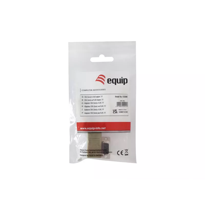 Adattatore Equip DB9 su RJ45 femmina seriale grigio 72x33x16mm