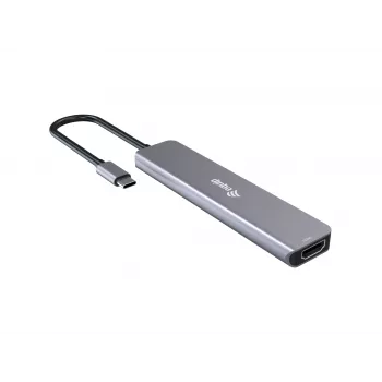 Adattatore multifunzione Equip USB-C 6 in 1, HDMI 4K/30Hz, USB-C x4, USB-A x1, 5Gbps, 100W USB PD