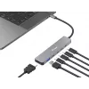 Adattatore multifunzione Equip USB-C 6 in 1, HDMI 4K/30Hz, USB-C x4, USB-A x1, 5Gbps, 100W USB PD
