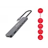Adattatore multifunzione Equip USB-C 6 in 1, HDMI 4K/30Hz, USB-C x4, USB-A x1, 5Gbps, 100W USB PD