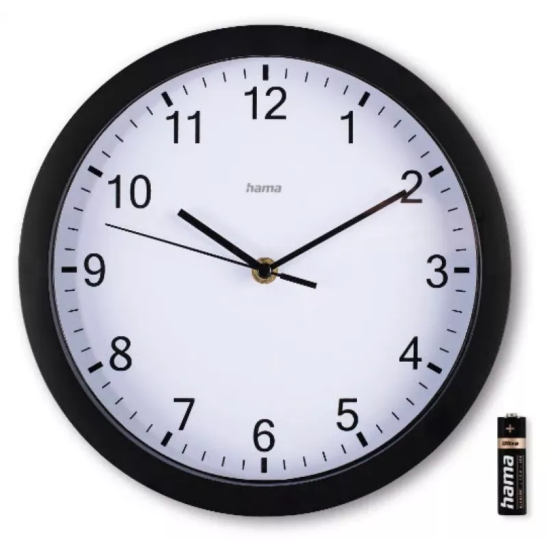 Hama Elba orologio al quarzo rotondo nero, bianco