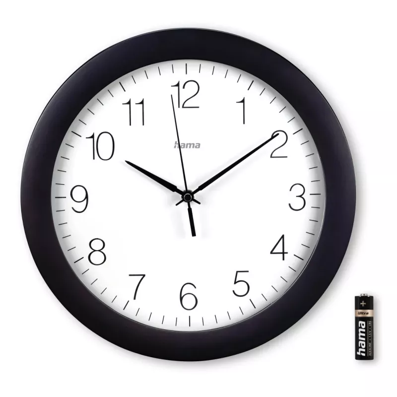 Hama Teneriffa orologio analogico rotondo nero, bianco