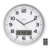 Hama 00185878 orologio da parete/da tavolo analogico rotondo argento, bianco