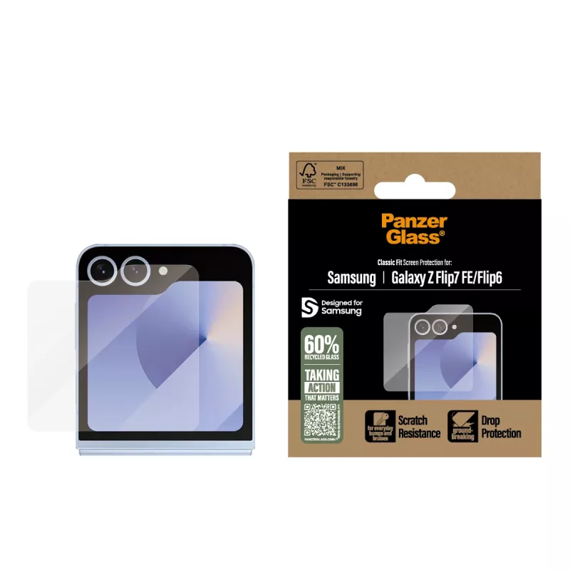 PanzerGlass® protezione display Samsung Galaxy Z Flip7 FE | Flip6 | Classic Fit