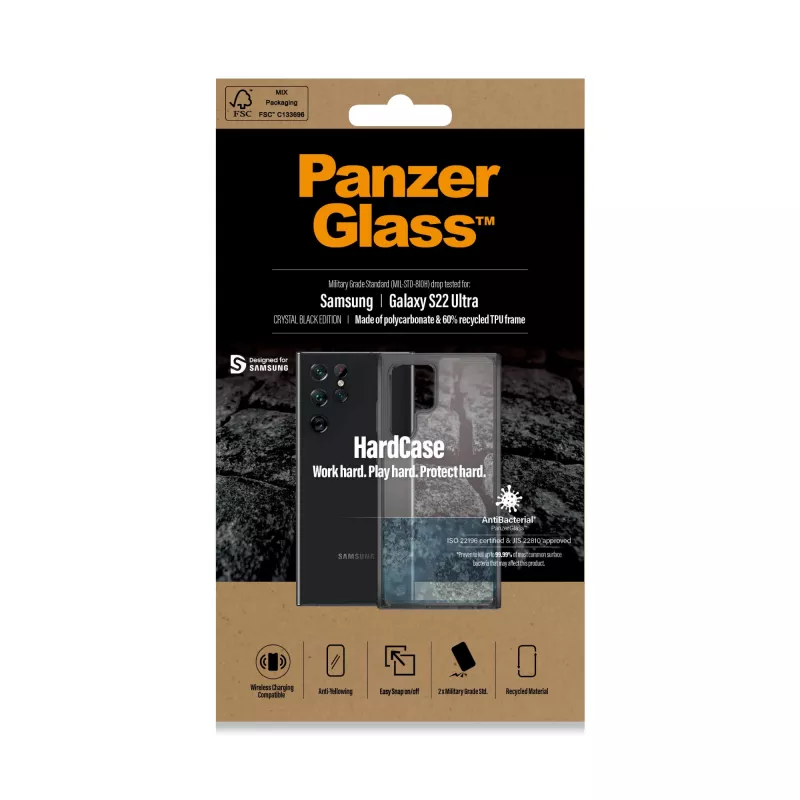 PanzerGlass® HardCase Samsung Galaxy S22 Ultra 5G – Smokey nero