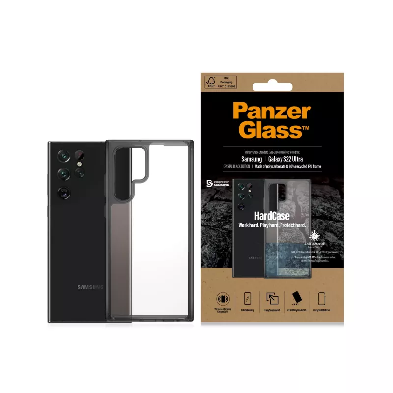 PanzerGlass® HardCase Samsung Galaxy S22 Ultra 5G – Smokey nero
