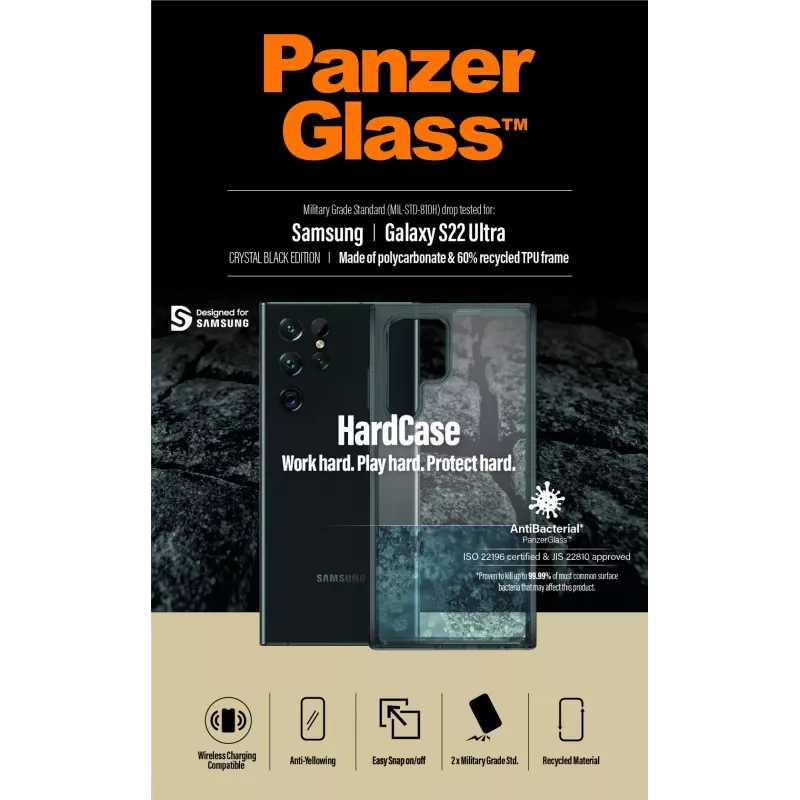 PanzerGlass® HardCase Samsung Galaxy S22 Ultra 5G – Smokey nero