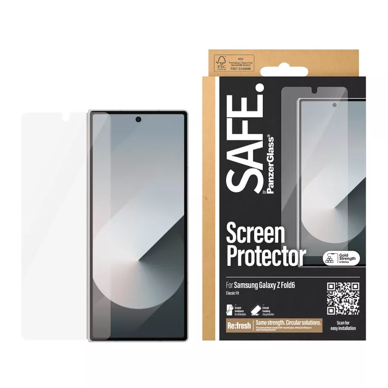 PanzerGlass SAFE. by ® protezione display Samsung Galaxy Z Fold6 | Classic Fit