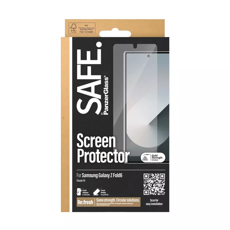 PanzerGlass SAFE. by ® protezione display Samsung Galaxy Z Fold6 | Classic Fit