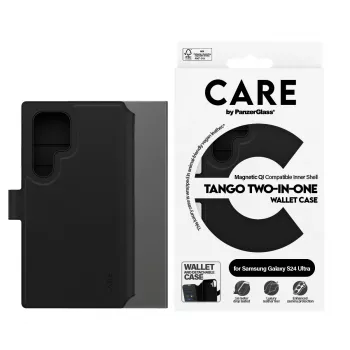 Custodia per cellulare PanzerGlass CARE Feature Case Tango Two-in-One Wallet, compatibile con Samsung Galaxy S24 Ultra, trasparente